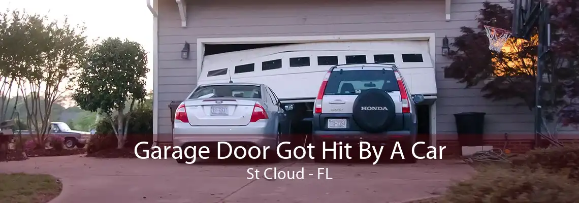 Garage Door Got Hit By A Car St Cloud - FL